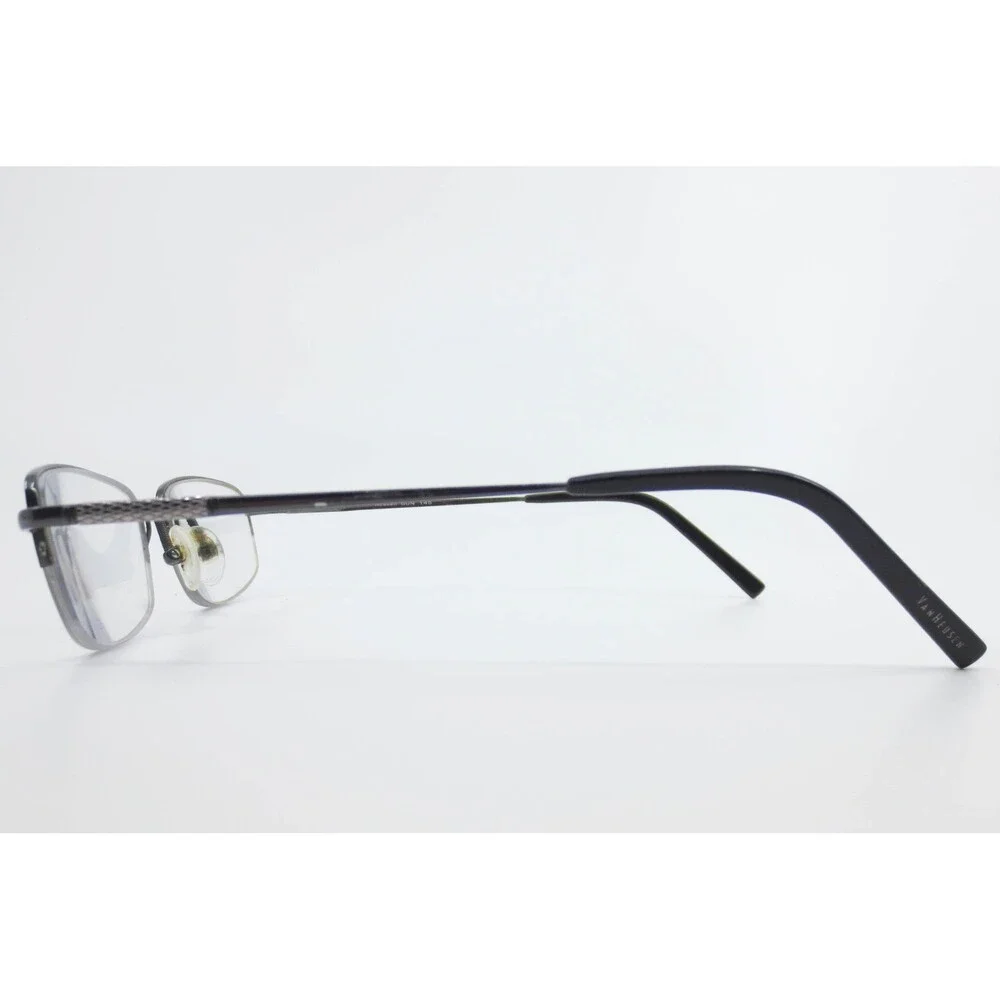 Van Heusen Russell GUN Eyeglass Frames Gunmetal Rectangular Semi-Rimless